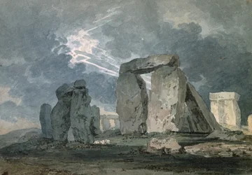 Stonehenge durante una tormenta, c.1794